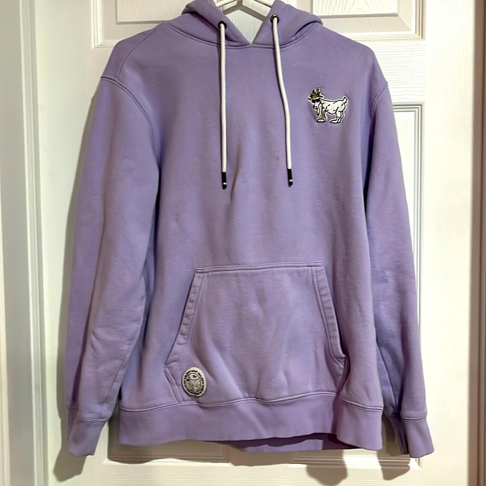 GOAT USA Freedom Hooded Sweatshirt Lavender Boy Girl Unisex Teen Sports Size M